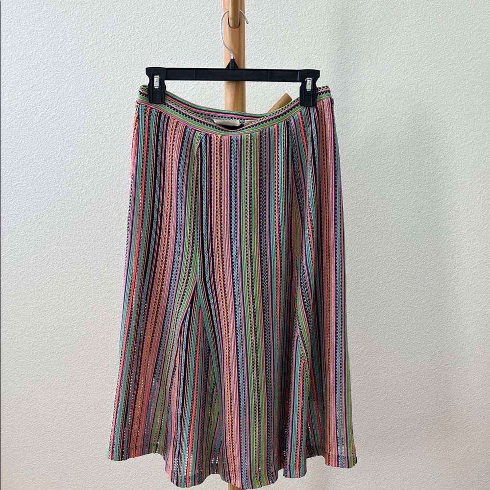 Maeve Multicolor Striped Midi Skirt